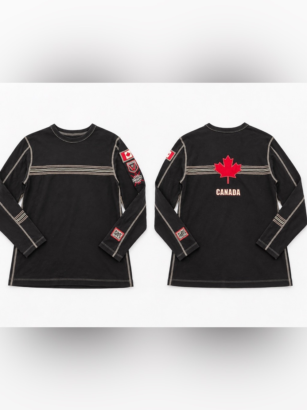Alp-n-Rock Canada Long Sleeve Shirt Mens XL Henley Thermal Apres Ski Alpine